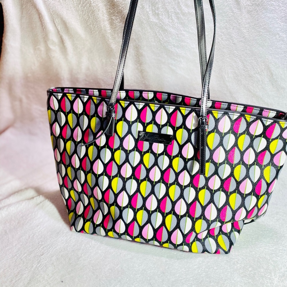 Vera Bradley Black and Pink Geometric Tote